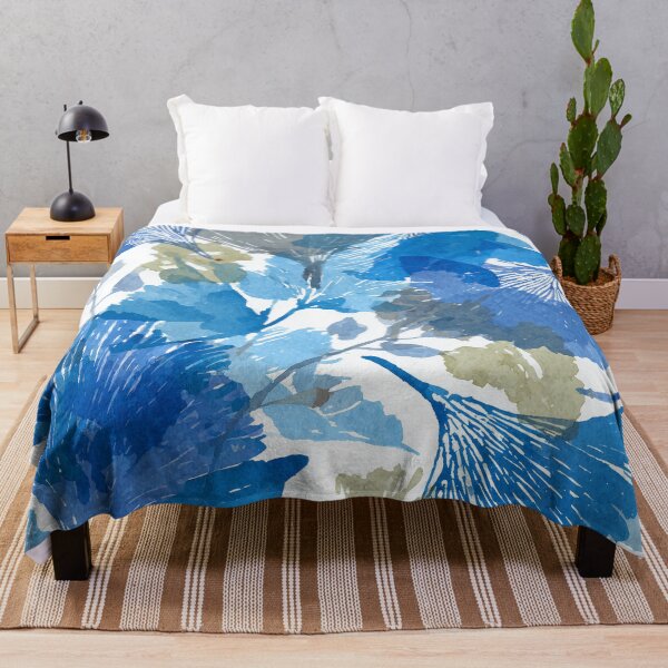 Item preview, Blue Ginkgo Leaves – Seamless Watercolor Pattern designed and sold by solynneart.