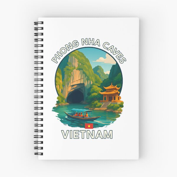 Item preview, Phong Nha Caves Quang Binh Vietnam - Iconic Asia Landmark Travel vacation destination souvenir art  designed and sold by inkNext.