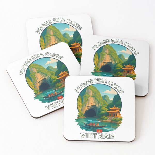 Item preview, Phong Nha Caves Quang Binh Vietnam - Iconic Asia Landmark Travel vacation destination souvenir art  designed and sold by inkNext.
