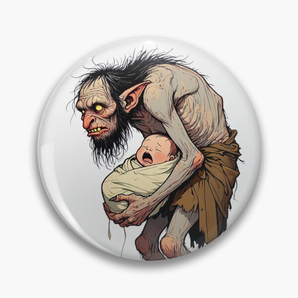 Item preview,  Scary Folklore Horror Hobgoblin goblin character illustration designed and sold by Vintage Designs +.