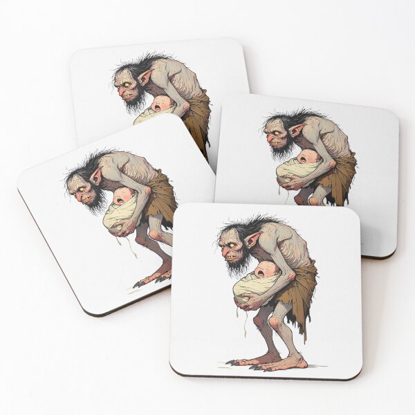 Item preview,  Scary Folklore Horror Hobgoblin goblin character illustration designed and sold by Vintage Designs +.