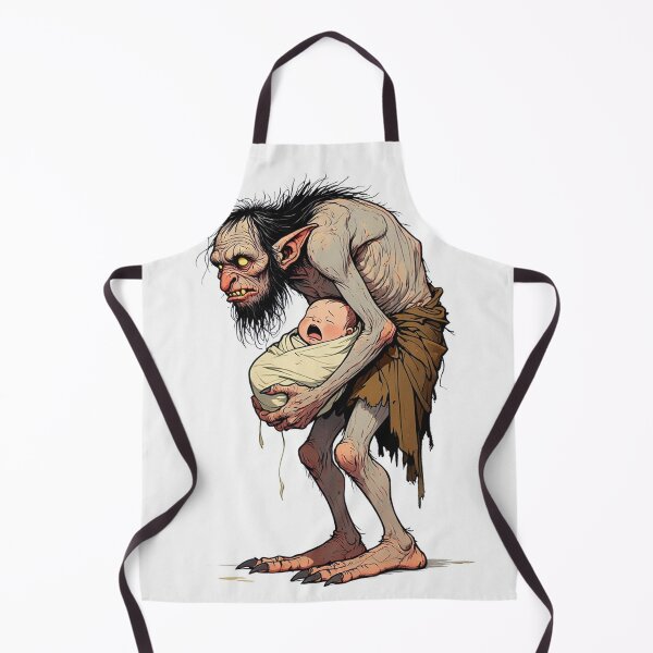 Item preview, Scary Folklore Horror Hobgoblin goblin character illustration designed and sold by Vintage Designs +.