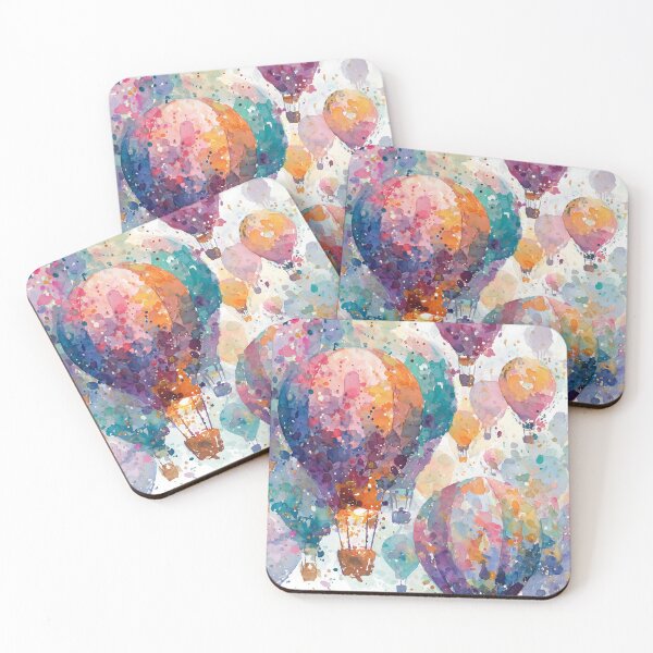 Item preview, Watercolor Hot Air Balloons – Seamless Pattern designed and sold by solynneart.