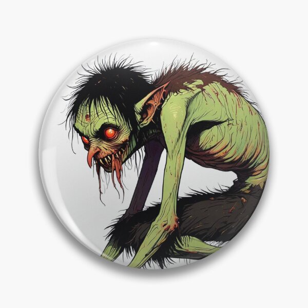 Item preview,  Scary Folklore Horror Hobgoblin goblin character illustration designed and sold by Vintage Designs +.