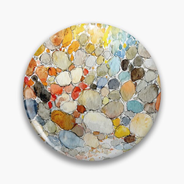 Item preview, Watercolor River Stones Pattern designed and sold by solynneart.