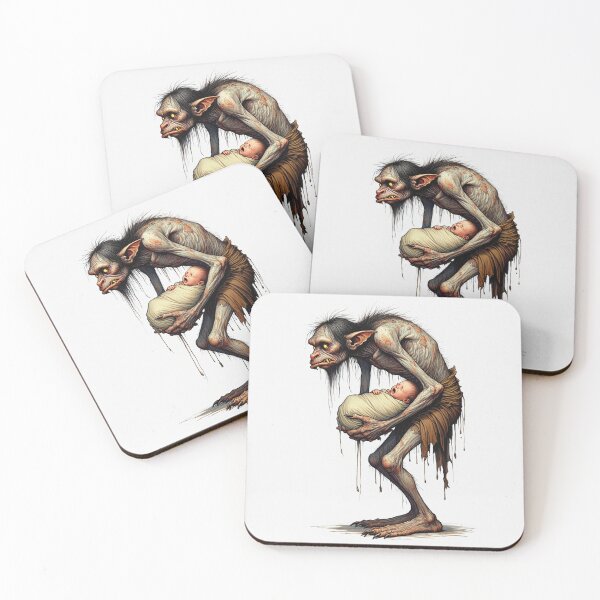 Item preview,  Scary Folklore Horror Hobgoblin goblin character illustration designed and sold by Vintage Designs +.