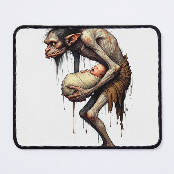 Item preview,  Scary Folklore Horror Hobgoblin goblin character illustration designed and sold by Vintage Designs +.