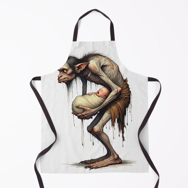 Item preview, Scary Folklore Horror Hobgoblin goblin character illustration designed and sold by Vintage Designs +.