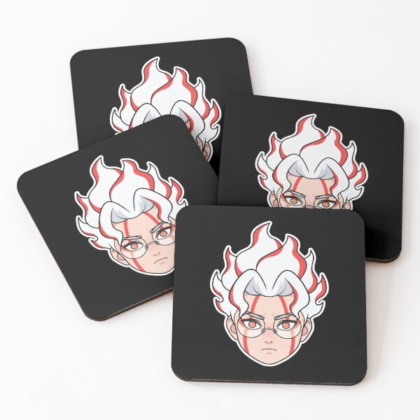 Item preview, Fiery White-Haired Anime Character – Bold Red Markings Illustration designed and sold by byRemo.