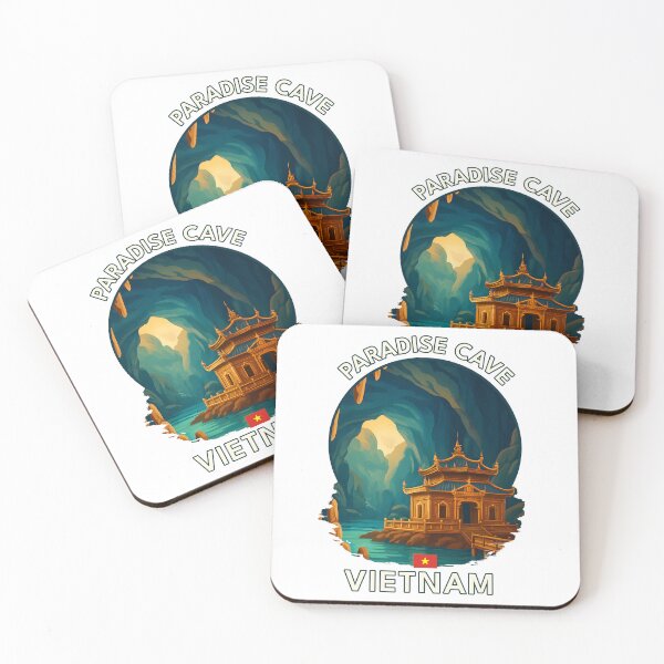 Item preview, Paradise Cave Quang Binh Vietnam - Iconic Asia Landmark Travel vacation destination souvenir art  designed and sold by inkNext.
