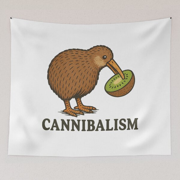 Item preview, Kiwi Bird Eating Kiwi Fruit Funny Pun Design designed and sold by Nuvijo.