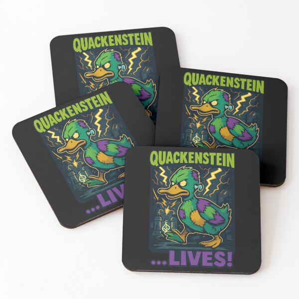 Item preview, Quackenstein Lives – Halloween Monster Duck designed and sold by TeeTimeTreasure.