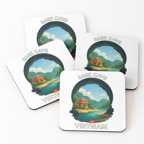 Item preview, Dark Cave Quang Binh Vietnam - Iconic Asia Landmark Travel vacation destination souvenir art  designed and sold by inkNext.
