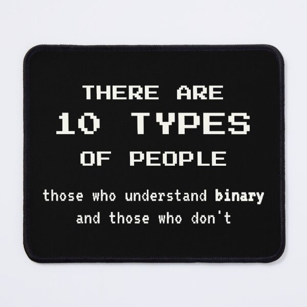 Item preview, 10 Types of People – Classic Binary Nerd Joke designed and sold by DanielBDesigns.