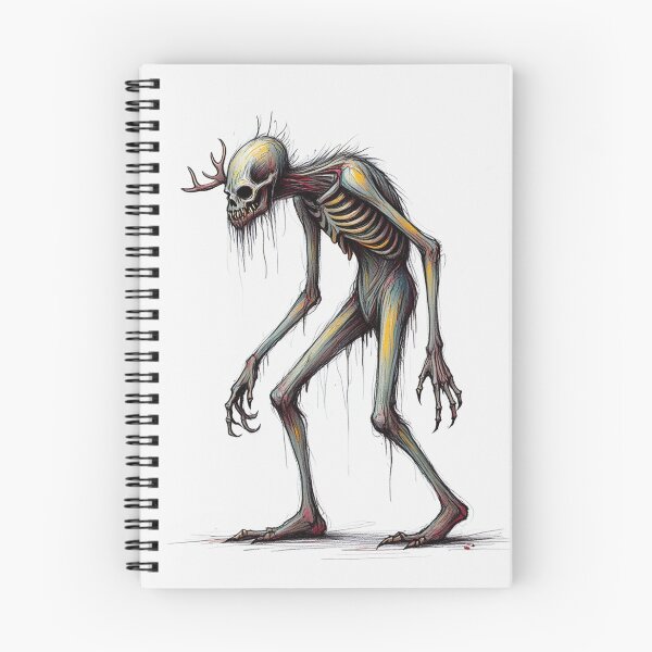 Item preview,  Evil Folklore man eating Cannibal Wendigo monster illustration designed and sold by Vintage Designs +.