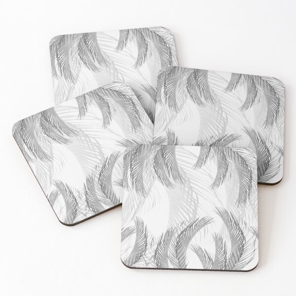 Item preview, Soft Gray Black White Feather Palm Bliss 1 designed and sold by Anita's & Bella's Art.