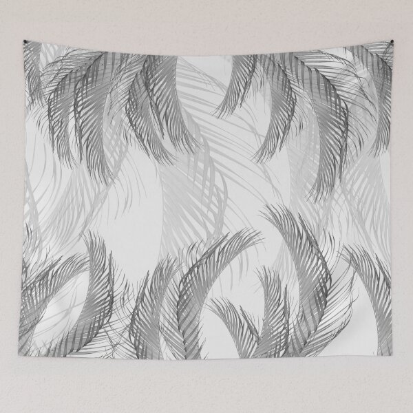 Item preview, Soft Gray Black White Feather Palm Bliss 1 designed and sold by Anita's & Bella's Art.