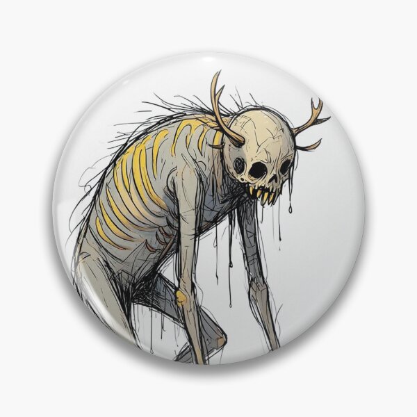 Item preview,  Evil Folklore man eating Cannibal Wendigo monster illustration designed and sold by Vintage Designs +.