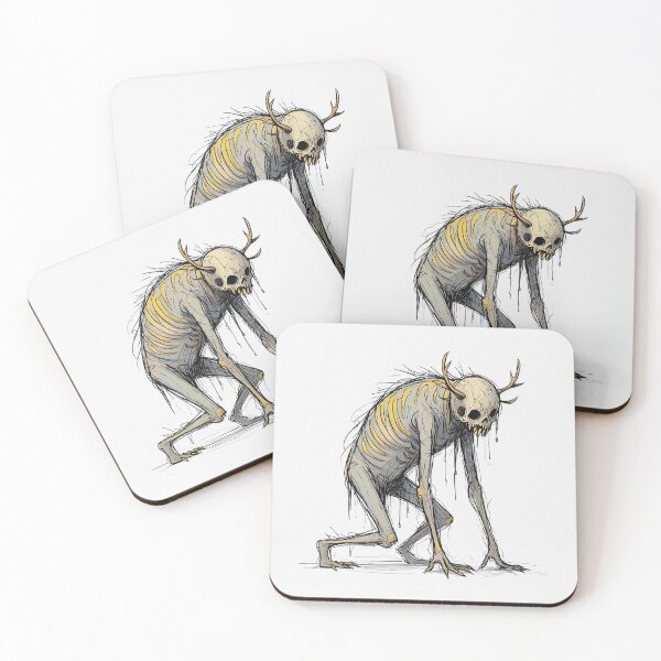 Item preview,  Evil Folklore man eating Cannibal Wendigo monster illustration designed and sold by Vintage Designs +.