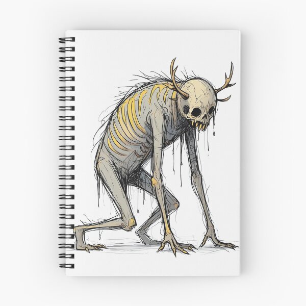 Item preview,  Evil Folklore man eating Cannibal Wendigo monster illustration designed and sold by Vintage Designs +.