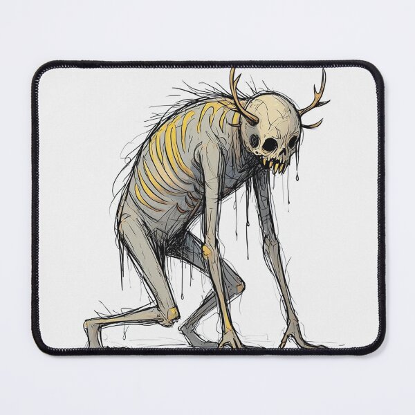 Item preview,  Evil Folklore man eating Cannibal Wendigo monster illustration designed and sold by Vintage Designs +.
