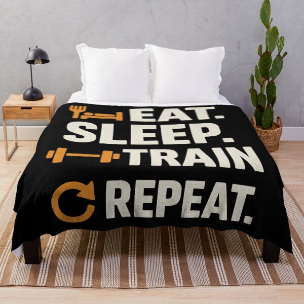 Item preview, Eat Sleep Train Repeat – Fitness Gym Motivation designed and sold by Nuvijo.