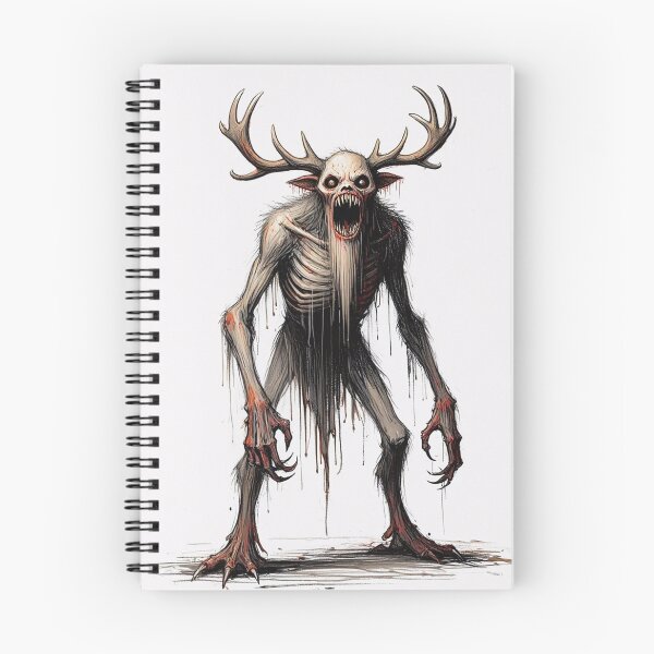 Item preview,  Evil Folklore man eating Cannibal Wendigo monster illustration designed and sold by Vintage Designs +.