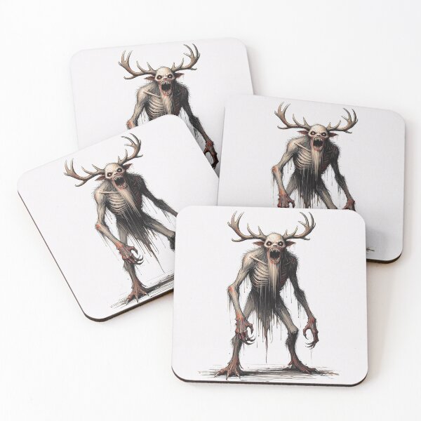 Item preview,  Evil Folklore man eating Cannibal Wendigo monster illustration designed and sold by Vintage Designs +.