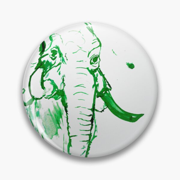 Item preview, Green Watercolor Elephant designed and sold by EstherProduction.