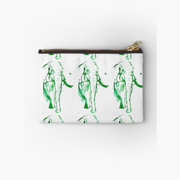 Item preview, Green Watercolor Elephant designed and sold by EstherProduction.