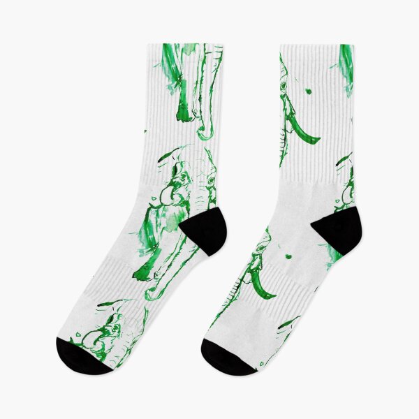 Item preview, Green Watercolor Elephant designed and sold by EstherProduction.