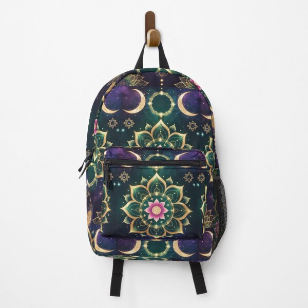 Item preview, Sacred Lotus Moon Mandala – Celestial Aura designed and sold by ArtivaNest.