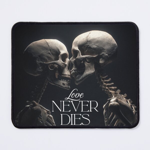 Item preview, Gothic Skeleton Couple – Love Never Dies – Dark Romantic Skull Art Print designed and sold by MooDigitalArt.