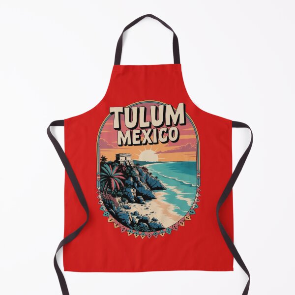 Item preview, Vintage Boho Tulum Mexico Sticker & Apparel – Mayan Ruins and Tropical Sunset designed and sold by Timeless Design.