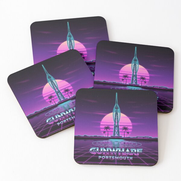 Item preview, 80s Vibe synthwave inspired Gunwharf Portsmouth design designed and sold by Retro 80s Vibes.