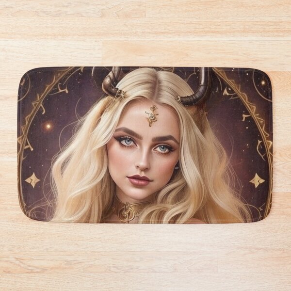 Item preview, Golden Crowned Taurus Goddess – Astrological Fantasy Design designed and sold by MissSaylor.