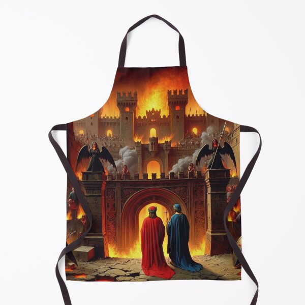 Item preview, Painting depicting Dante's Inferno the Divine Comedy medieval art designed and sold by Vintage Designs +.