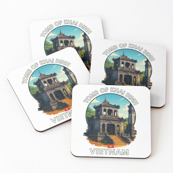 Item preview, Tomb of Khai Dinh Hue Vietnam - Iconic Asia Landmark Travel vacation destination souvenir art  designed and sold by inkNext.
