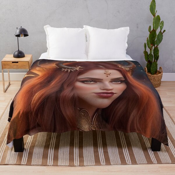 Item preview, Taurus Goddess of Strength and Bloom – Zodiac Fantasy Artwork designed and sold by MissSaylor.
