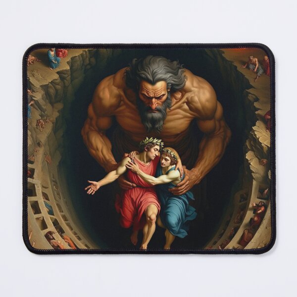 Item preview, Painting depicting Dante's Inferno the Divine Comedy medieval art designed and sold by Vintage Designs +.