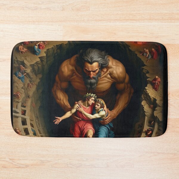 Item preview, Painting depicting Dante's Inferno the Divine Comedy medieval art designed and sold by Vintage Designs +.