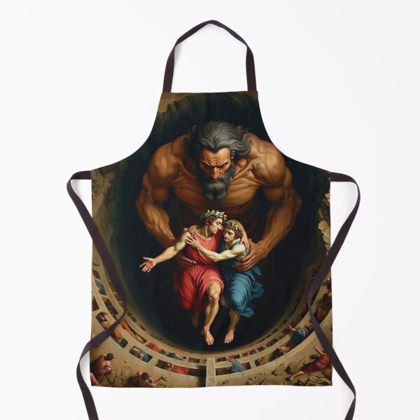 Item preview, Painting depicting Dante's Inferno the Divine Comedy medieval art designed and sold by Vintage Designs +.
