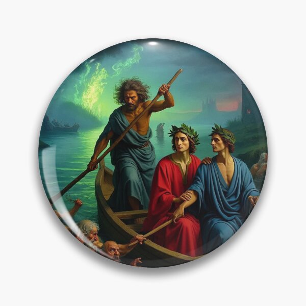 Item preview,  Painting depicting Dante's Inferno the Divine Comedy medieval art designed and sold by Vintage Designs +.