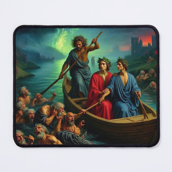Item preview, Painting depicting Dante's Inferno the Divine Comedy medieval art designed and sold by Vintage Designs +.