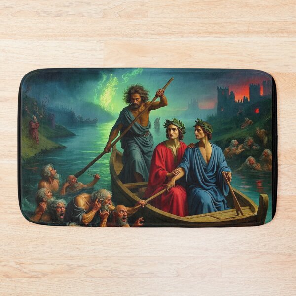 Item preview,  Painting depicting Dante's Inferno the Divine Comedy medieval art designed and sold by Vintage Designs +.
