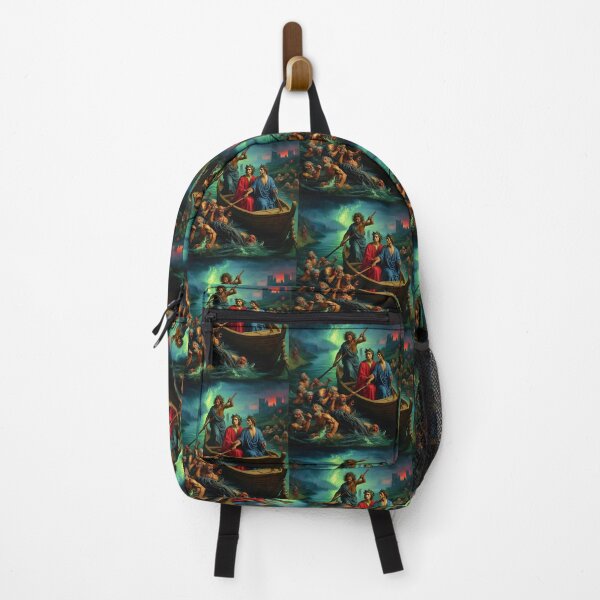 Item preview, Painting depicting Dante's Inferno the Divine Comedy medieval art designed and sold by Vintage Designs +.