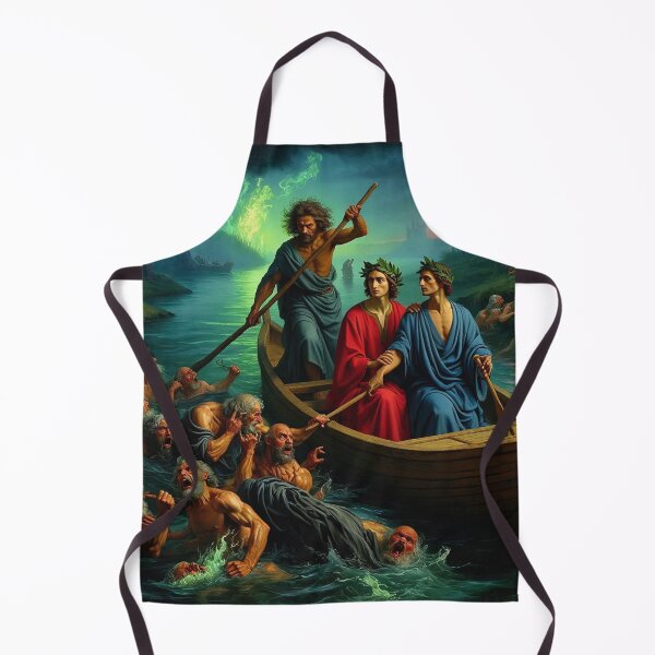 Item preview,  Painting depicting Dante's Inferno the Divine Comedy medieval art designed and sold by Vintage Designs +.
