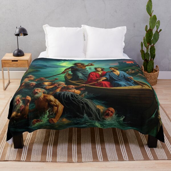 Item preview,  Painting depicting Dante's Inferno the Divine Comedy medieval art designed and sold by Vintage Designs +.