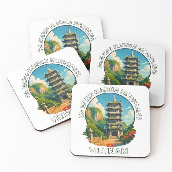 Item preview, Da Nang Marble Mountains Da Nang - Vietnam - Iconic Asia Landmark Travel vacation destination souvenir art  designed and sold by inkNext.