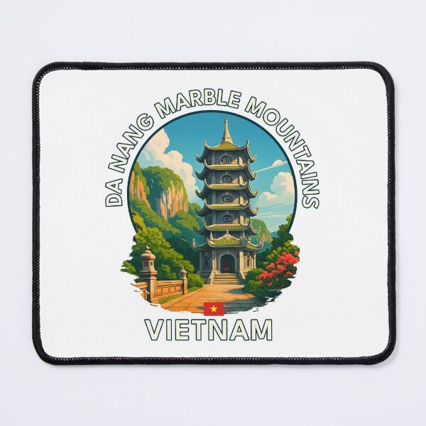 Item preview, Da Nang Marble Mountains Da Nang - Vietnam - Iconic Asia Landmark Travel vacation destination souvenir art  designed and sold by inkNext.